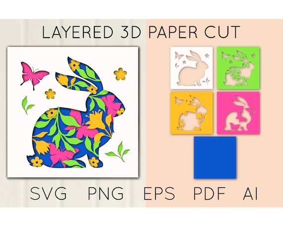 ◆Rabbit-PaperCutting-◆ Easy fat and cute rabbit paper cutting craft - YouTube