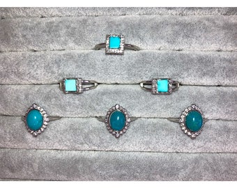 Turquoise Adjustable Rings