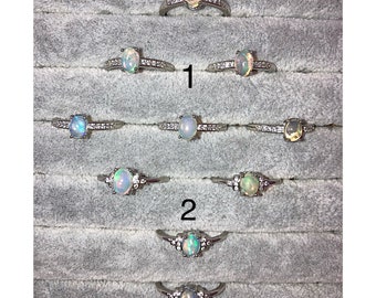 Light Opal Adjustable Rings