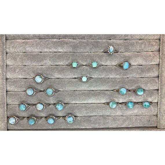 Larimar Adjustable Rings