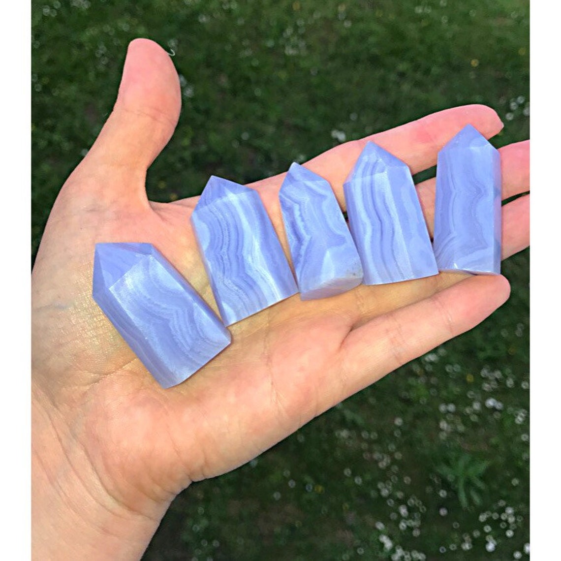 Blue Lace Agate Tower Etsy