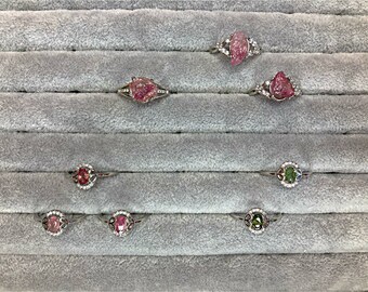 Tourmaline Adjustable Rings