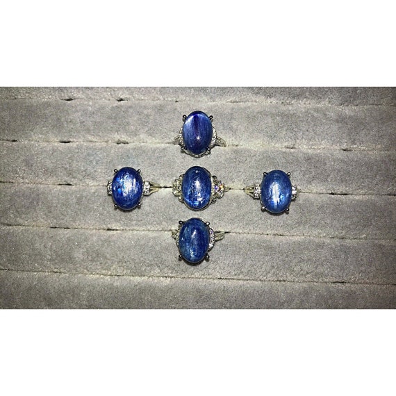 Blue Kyanite Adjustable Rings