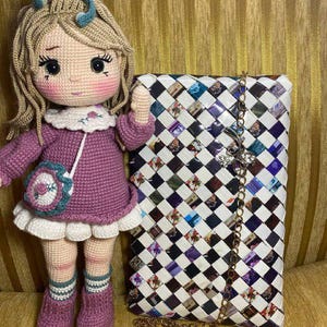 Amigurumi Doll – Handmade Crochet Girl with Curly Red Hair – Pastel Outfit – Collectible Plush Toy – Gift for Kids & Doll Lovers-Unique Doll