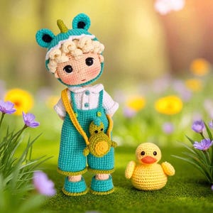 Crochet Little Prince Doll: Handmade Cotton Amigurumi Plush
