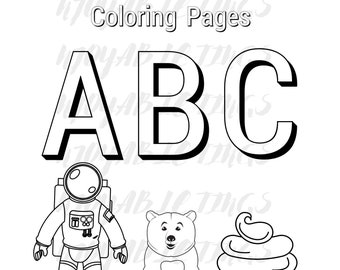 Download A Z Coloring Pages Etsy