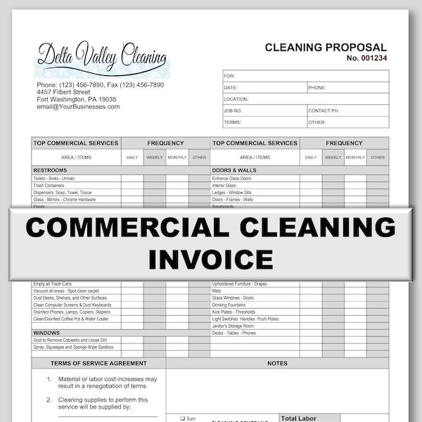 Shop Invoice Template Etsy