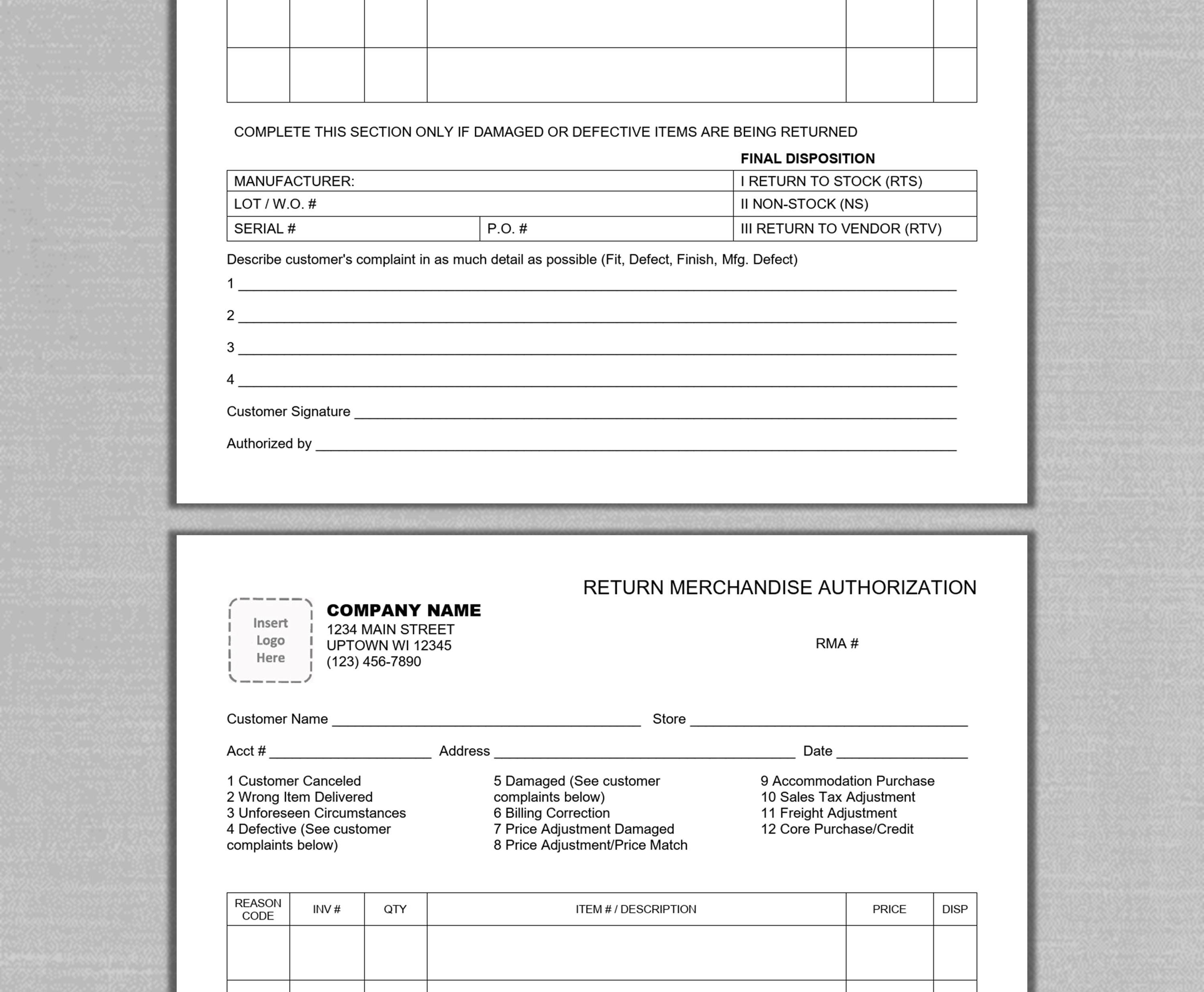 Return Merchandise Authorization (RMA), Return Authorization (RA) or ...