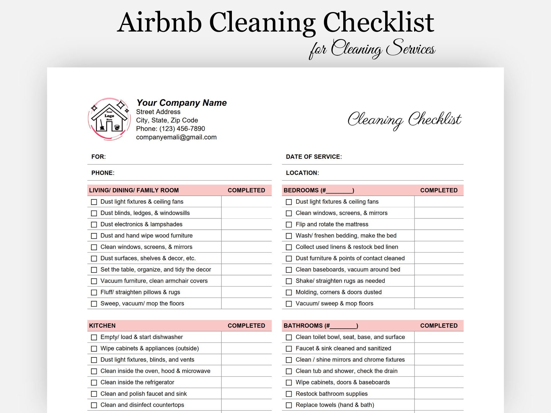 Airbnb Cleaning Checklist for Cleaning Service Professional Etsy Canada Airbnb Cleaning Checklist for Cleaning Service Professional Etsy Canada