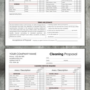 Cleaning Proposal, Editable Cleaning Service Estimate Template ...