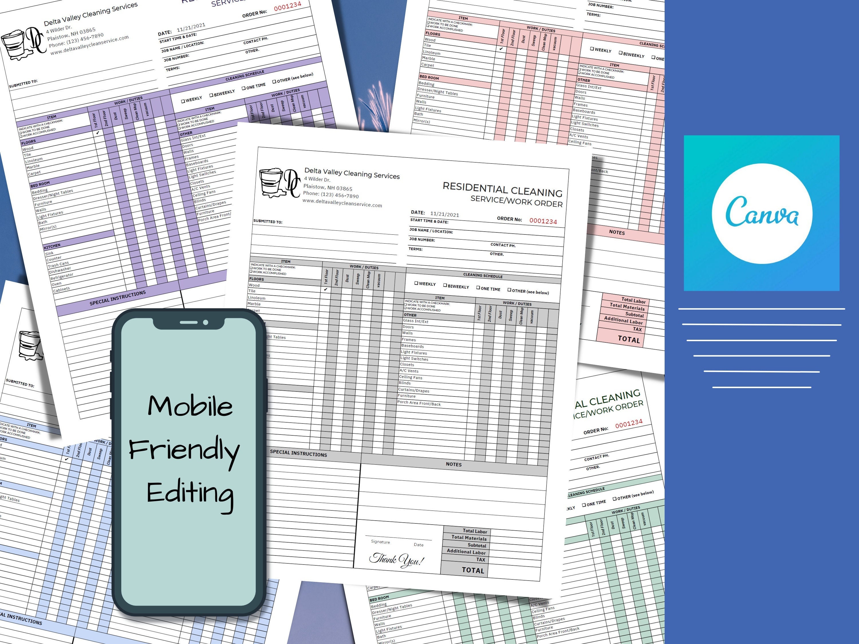 residential cleaning service canva template easy to edit etsy ireland
