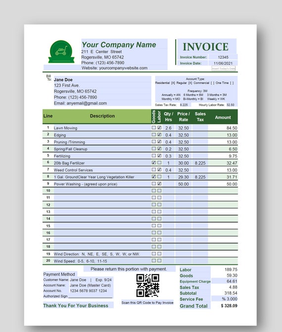 lawn-care-and-more-invoice-or-estimate-editable-printable-etsy