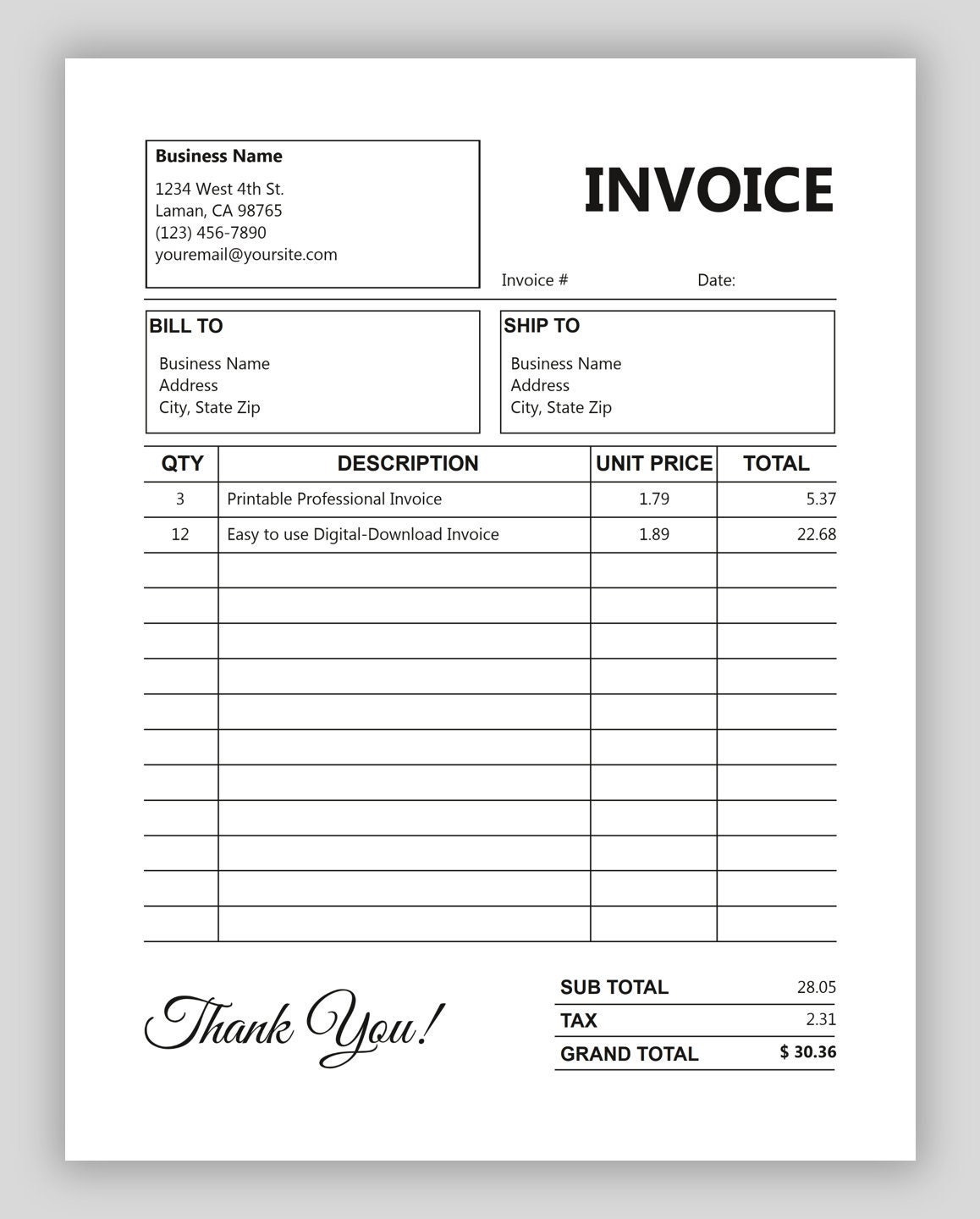 Auto-calculate Form Fields as You Fill Them In Printable - Etsy Denmark