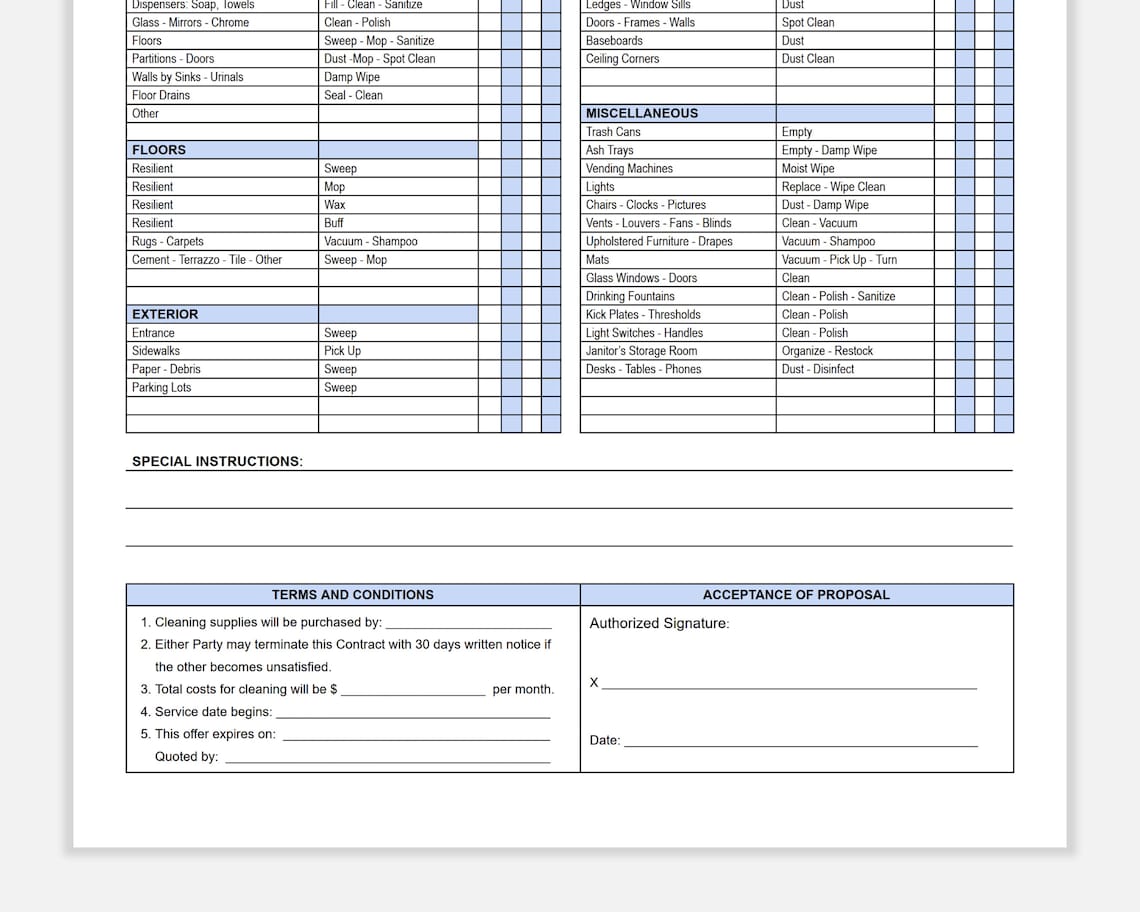 blue-cleaning-proposal-template-word-commercial-cleaning-checklist