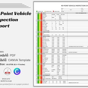 Mehrpunkt-fahrzeuginspektion, 40-Punkt-fahrzeuginspektionscheckliste, straßentestcheckliste, mechaniker, autohaus, gebrauchtwageninspektion
