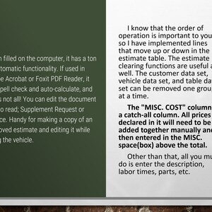 Auto Body Supplement Request Form 2 Page, Body Shop Insurance ...