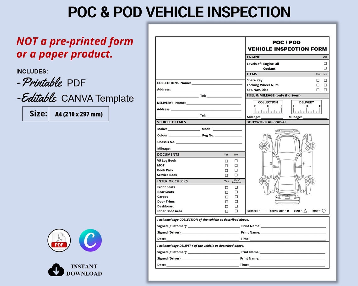 Poc Example For F552 Example.pdf POC & POD Vehicle Inspection Template in a PDF That You Print or a ...