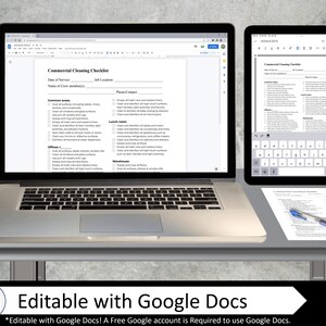 EDITABLE Office Cleaning Checklist Template for Business and Commercial ...