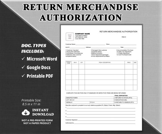Rma Form Template Unique 17 Return Form Template