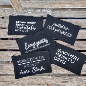 Kleine Tasche / Spruch / Geschenk/ schwarz