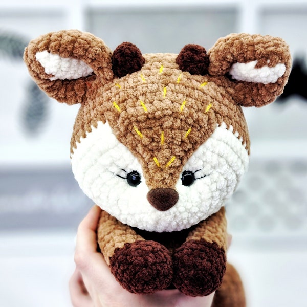 Crochet deer pattern - Amigurumi Reindeer - Plush deer - Stuffed deer pattern - Crocher forest animals - Christmas deer pattern