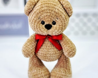 Crochet teddy bear pattern - Crochet teddy - Amigurumi teddy bear - Plush bear pattern