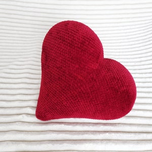 Crochet heart pillow pattern - Amigurumi pattern - Crochet pillow - Crochet heart- Valentine's day pillow - Pillow diy -Stuff heart cushion