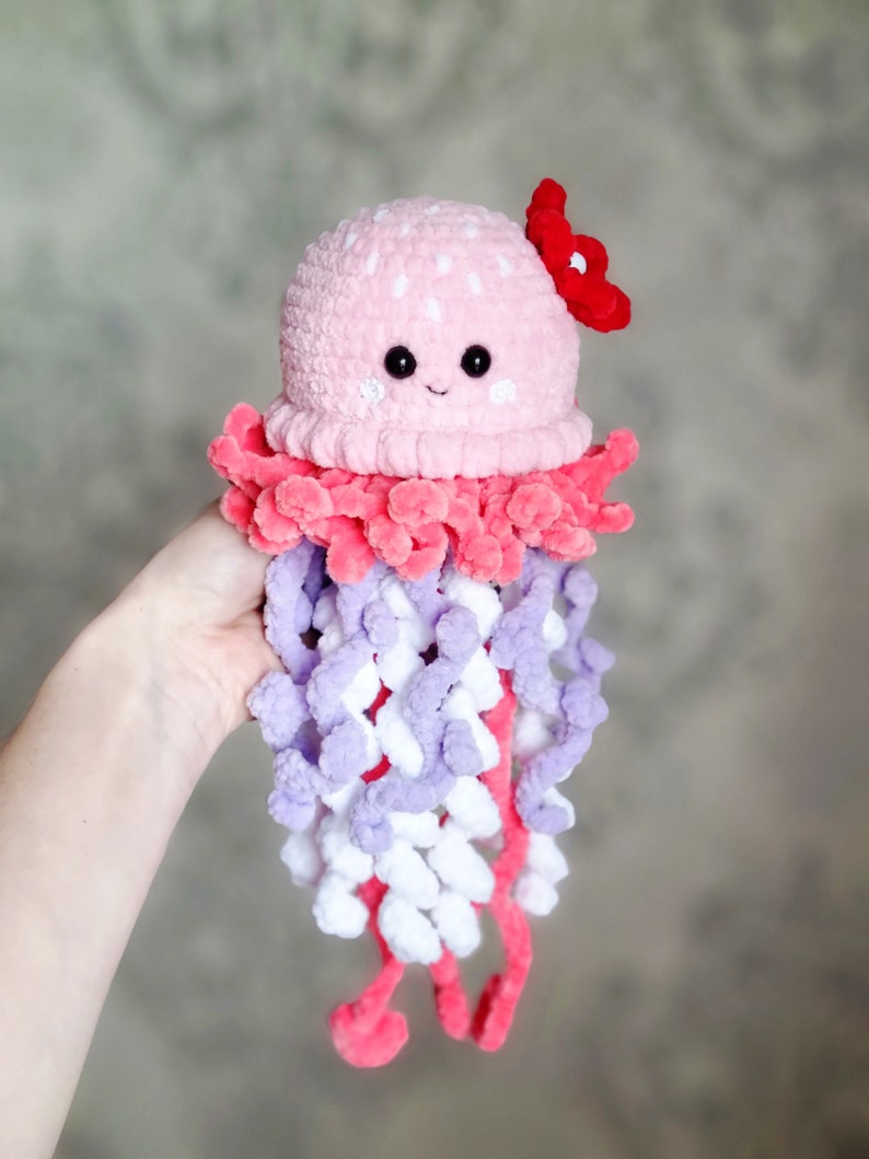 Crochet Jellyfish Pattern Amigurumi Jellyfish Plush Etsy