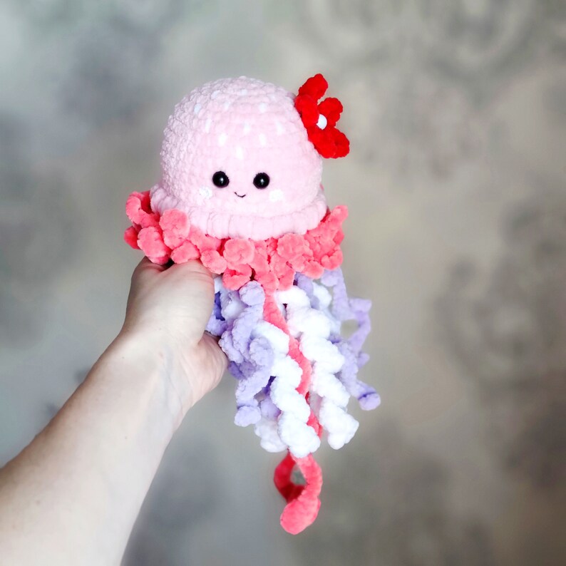 Crochet Jellyfish Pattern Amigurumi Jellyfish Plush Etsy