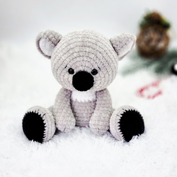 Crochet koala pattern - Crochet koala bear pattern - Amigurumi koala bear - Crochet teddy bear pattern - Plush koala pattern
