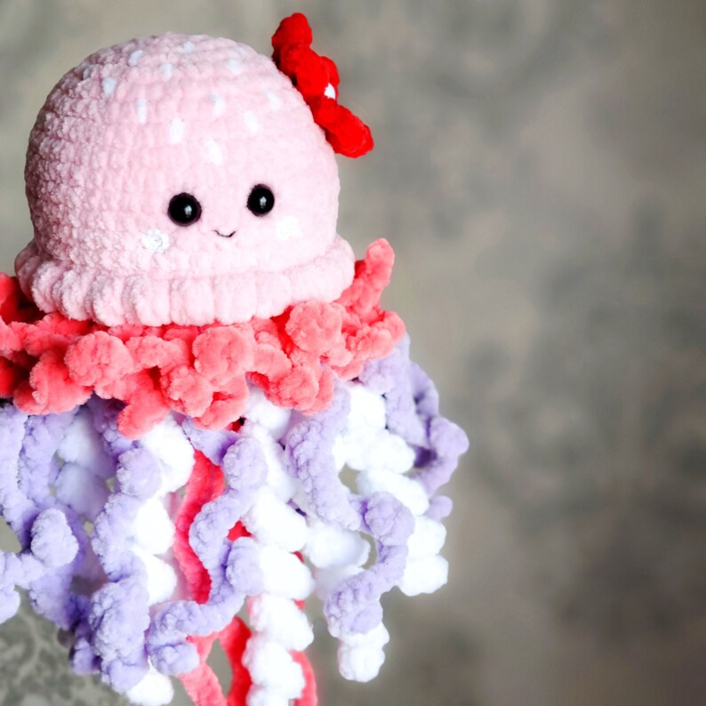 Crochet Jellyfish Pattern Amigurumi Jellyfish Plush Etsy