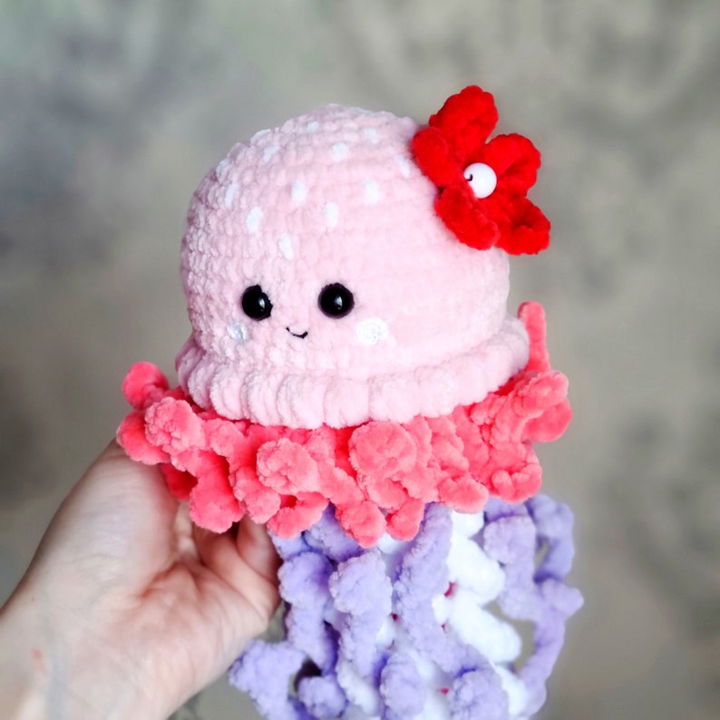Crochet Jellyfish Pattern Amigurumi Jellyfish Plush Etsy