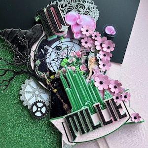 Wicked cake topper, wicked cake, wicked party, wicked gift, wicked decorations, girls cake topper