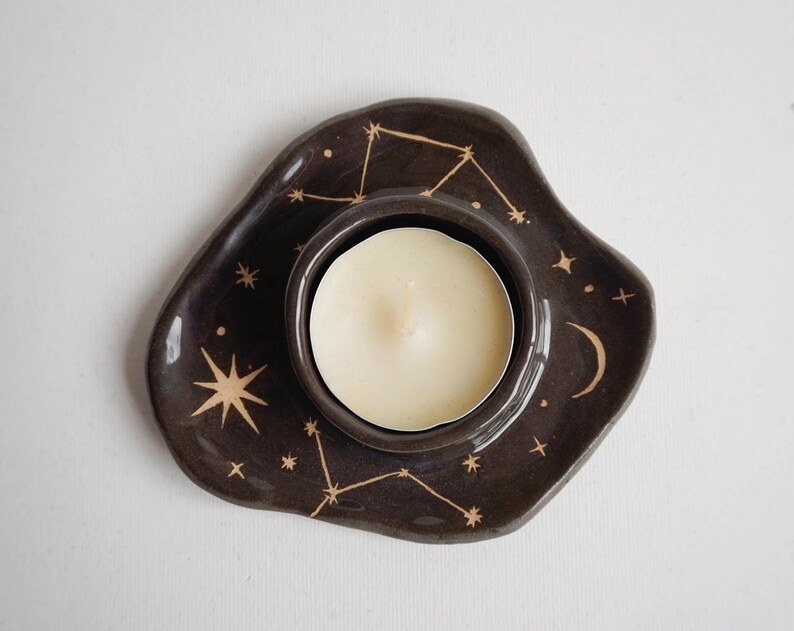 Celestial Candle Holder Stars and Moon Candle Holder Decor Etsy