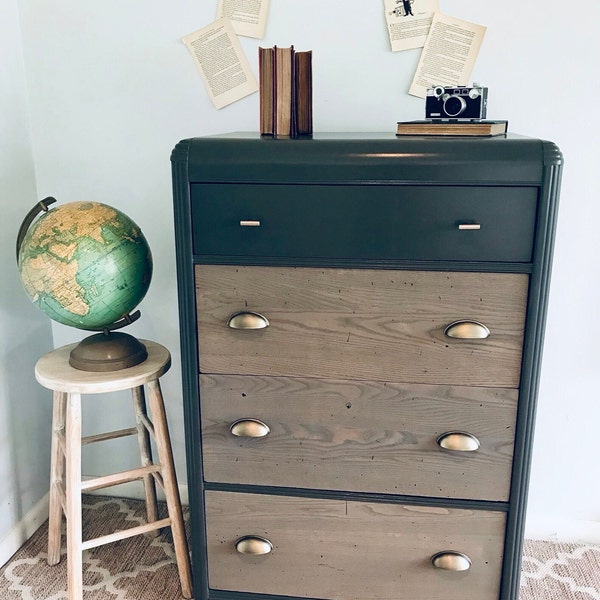 Waterfall dresser chest of drawers art deco **SOLD** Please do not purchase