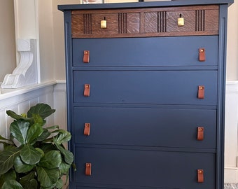 SOLD*** - Please Do Not Purchase - Tall Boy Vintage Dresser Bureau