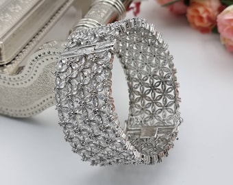 【完売品】OX JEWELRy Silver Curve Bangle MB Vintage VRJ Oxidized Sterling Silver Scrolled Band Bangle