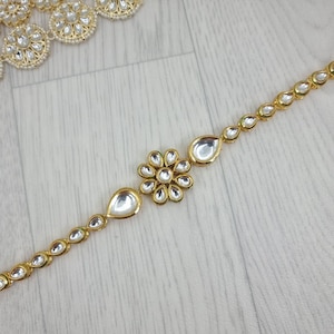 Kundan Minakari  intricate Lightweight Headband/Mathapatti/ Sheesh Phool, Damini, Headpiece, Indian Pakistani Jewellery