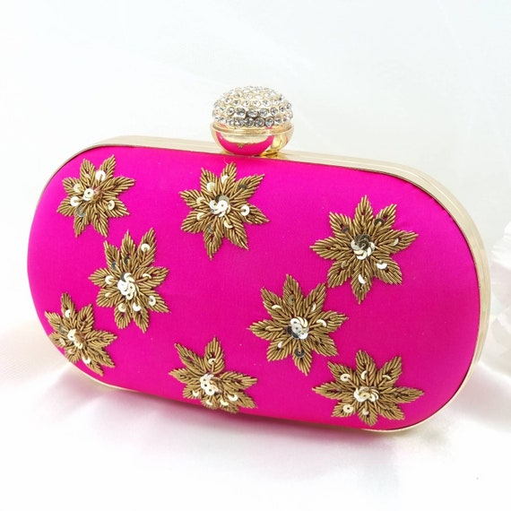 Buy White Paisley Embellished Clutch Bag by Kainiche by Mehak Online at Aza  Fashions.