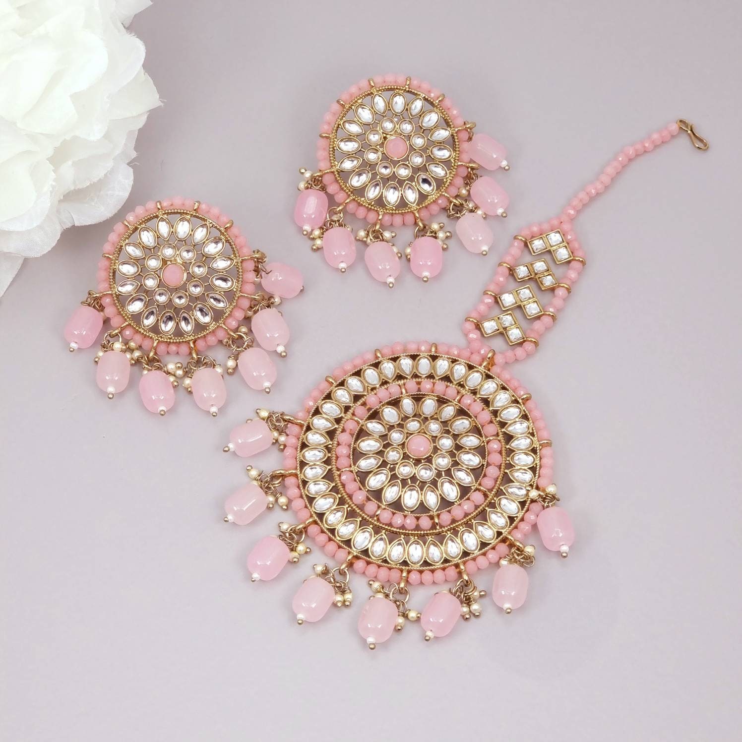 Laila Peach Earrings – I Jewels