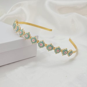 Kundan Headband: Meenakari Indian Bridal Hair Jewellery