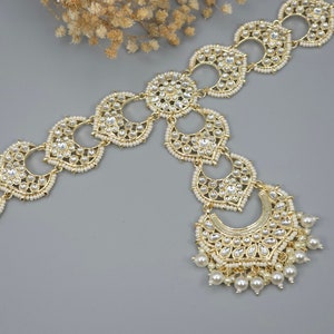 Kundan Mathapatti Headpiece | Elegant Indian Bridal Hair Jewelry | Traditonal Kundan Style | Perfect for Weddings & Festive Occasions