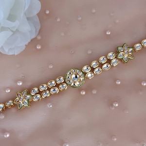 Kundan Minakari  intricate Lightweight Headband/Mathapatti/ Sheesh Phool, Damini, Headpiece, Indian Pakistani Jewellery