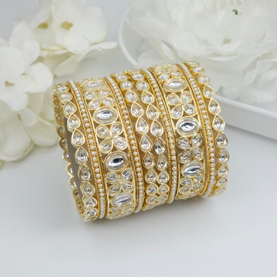 Kundan jewellery bangles deals