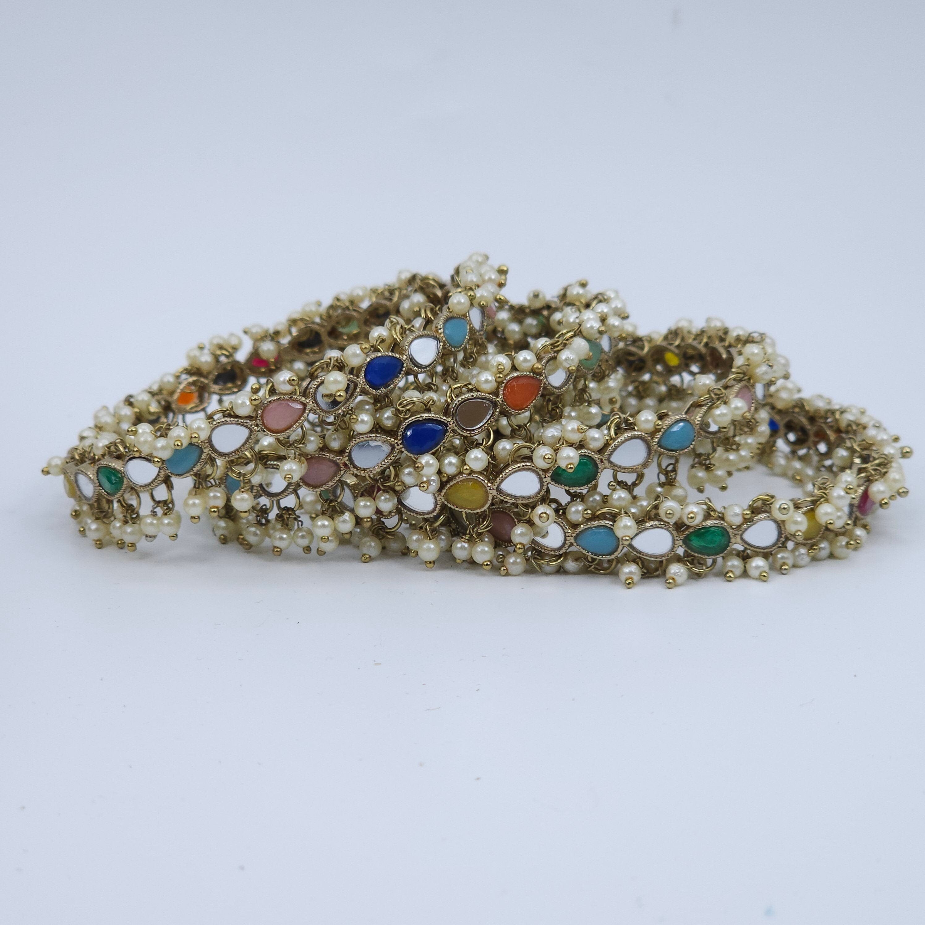 ミラーバングル4個セット - ゴールドマルチカラー - Etsy 日本