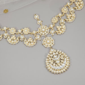 Kundan Mathapatti Headpiece Bridal Jewelry Indian Pakistani Weddings Damini Sheesh Phool Kundan Headband Bride and Bridsmaid&#39;s Gift For Her