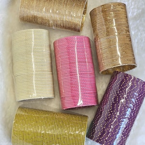 Opek Shine Indian Bangles - Glitter Designer Bangles, Set of 48