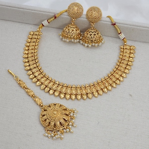 Ensemble De Bijoux De Mariée - Collier & Boucles D'Oreilles - Alliage - Neuf Avec Étiquettes