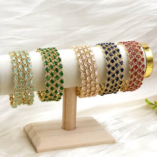 Touchstone Braccialetti Indiani Set 24 Pezzi: Lavoro Inciso E Strass, Colori Ruggine Pastello, Gioielli Etno Per Donne