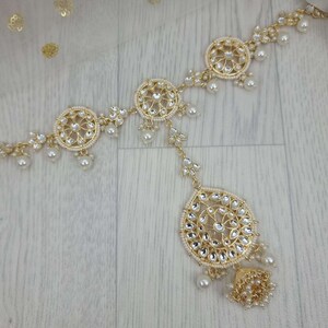 Bani Kundan Headpiece with Bell Drop